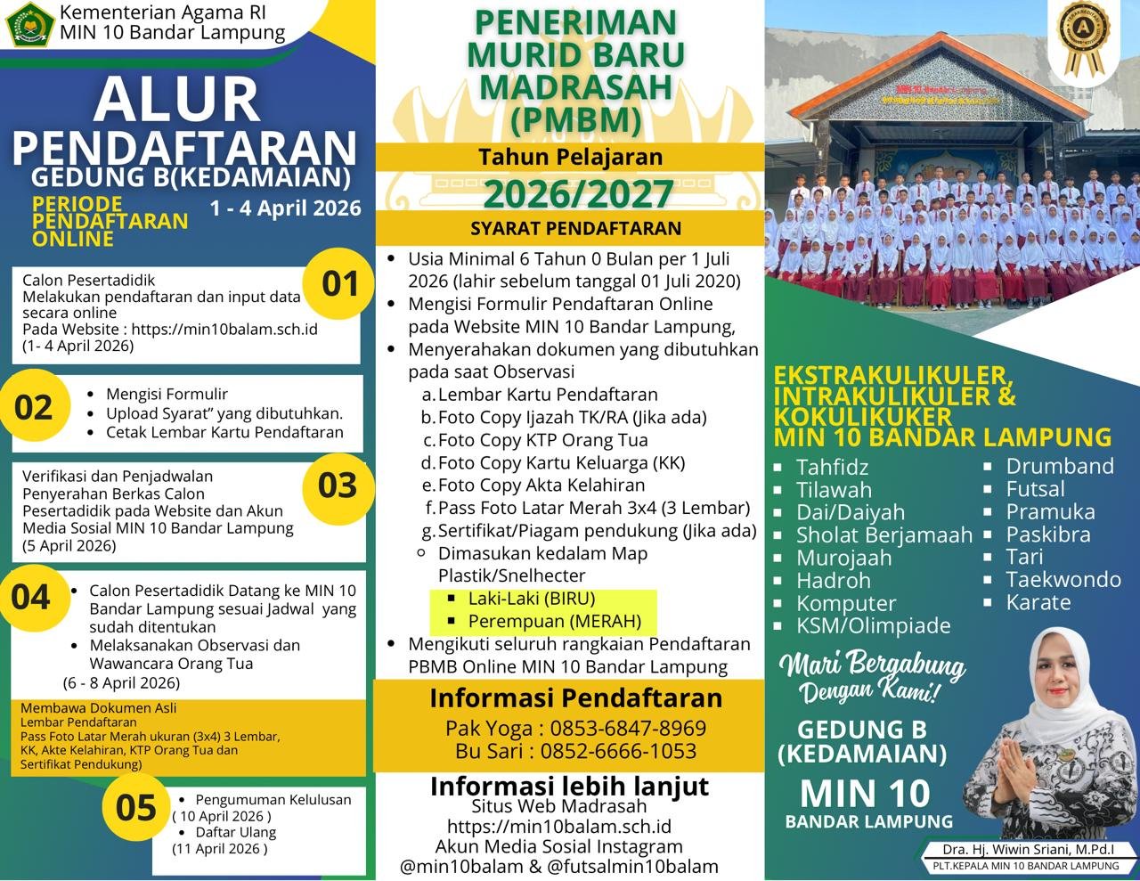 PMBM MIN 10 BANDAR LAMPUNG TP 2026/2027